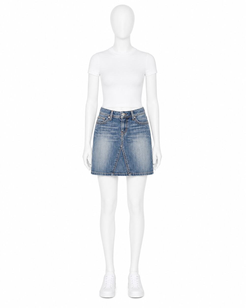 BKE Denim Culture Jean Skirt 29L Blue Low Rise Y2K Western Buckle Mini cowgirl